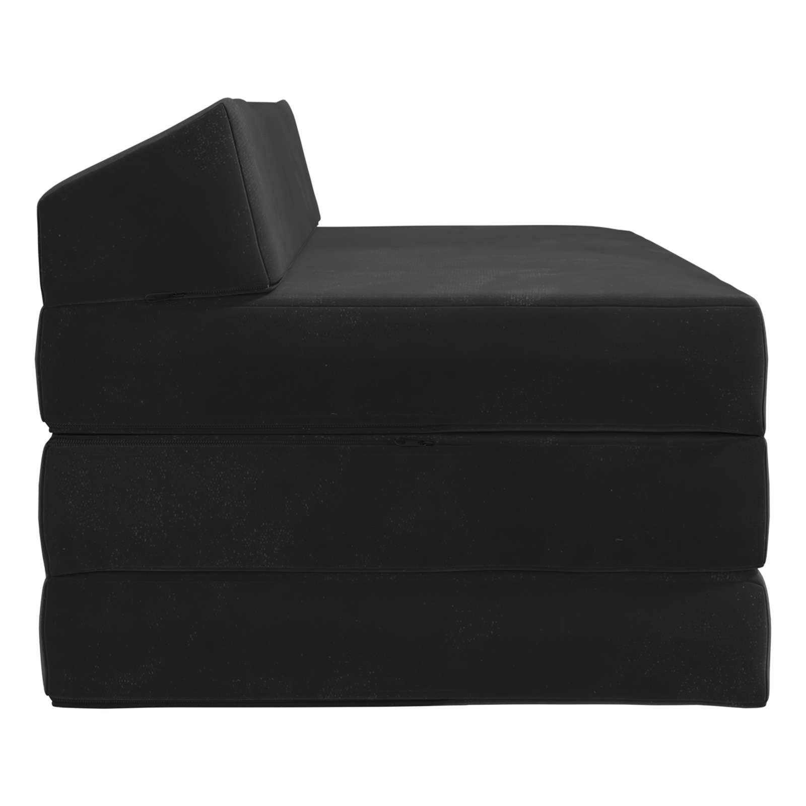 Divano Letto Pieghevole Nero 120 x 60 x 49 cm Tessuto | homemem39