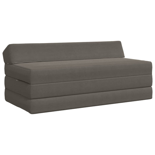 Divano Letto Pieghevole Grigio Chiaro 120 x 60 x 49 cm Tessuto | homemem39