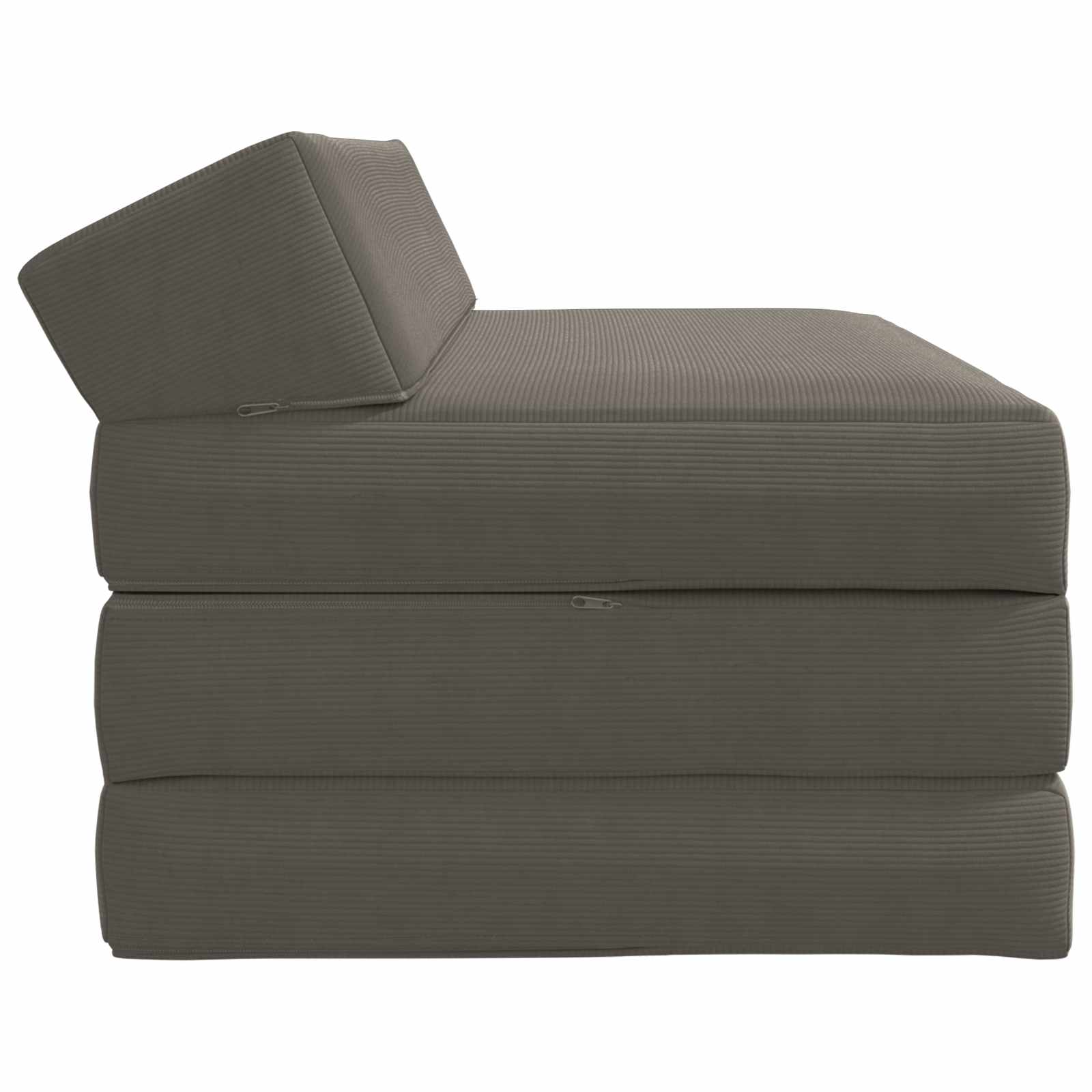 Divano Letto Pieghevole Grigio Chiaro 120 x 60 x 49 cm Tessuto | homemem39