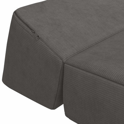 Divano Letto Pieghevole Grigio Scuro 120 x 60 x 49 cm Tessuto | homemem39