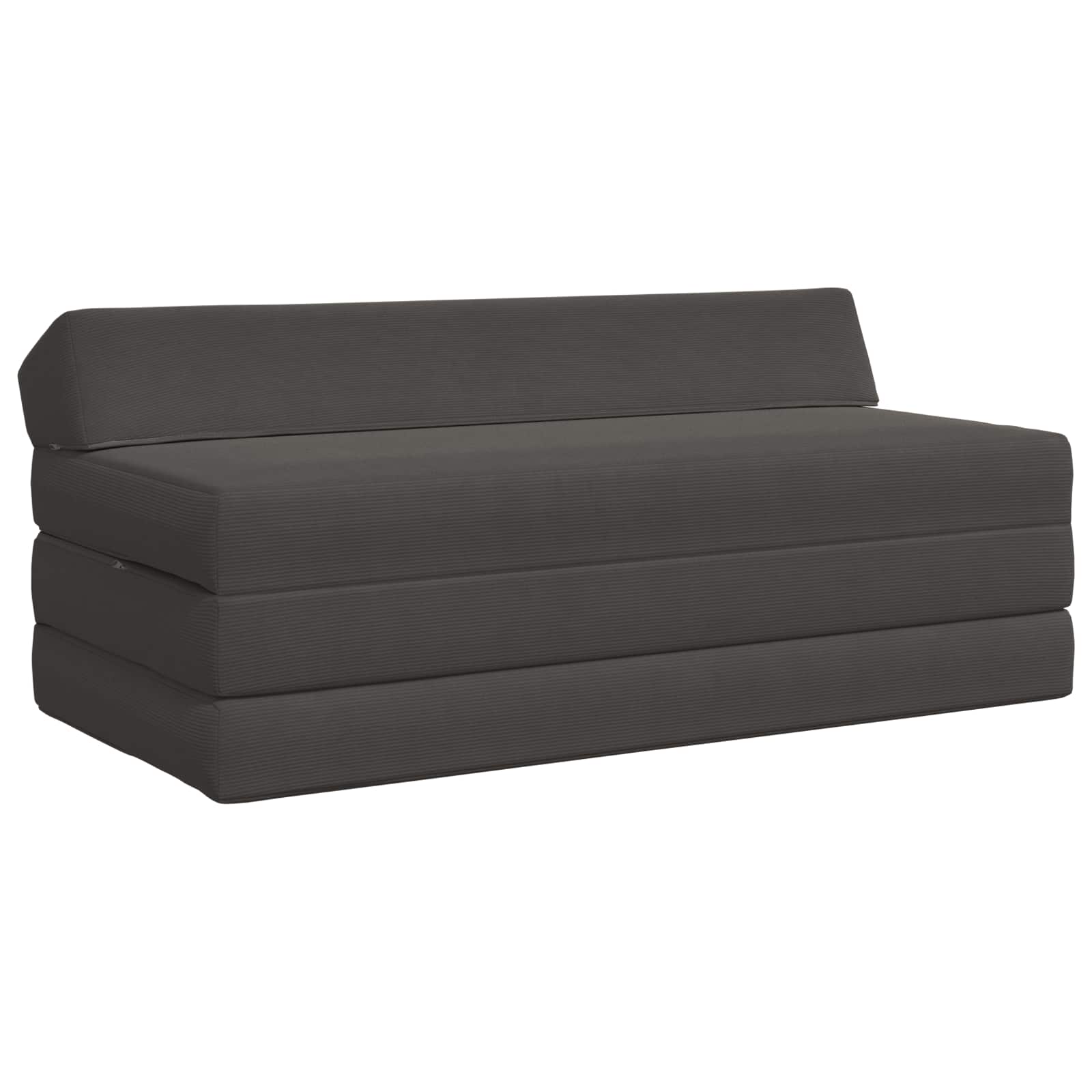 Divano Letto Pieghevole Grigio Scuro 120 x 60 x 49 cm Tessuto | homemem39