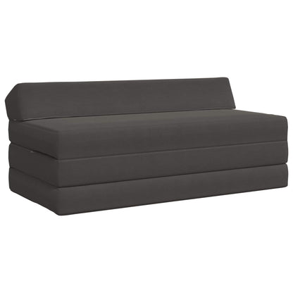 Divano Letto Pieghevole Grigio Scuro 120 x 60 x 49 cm Tessuto | homemem39