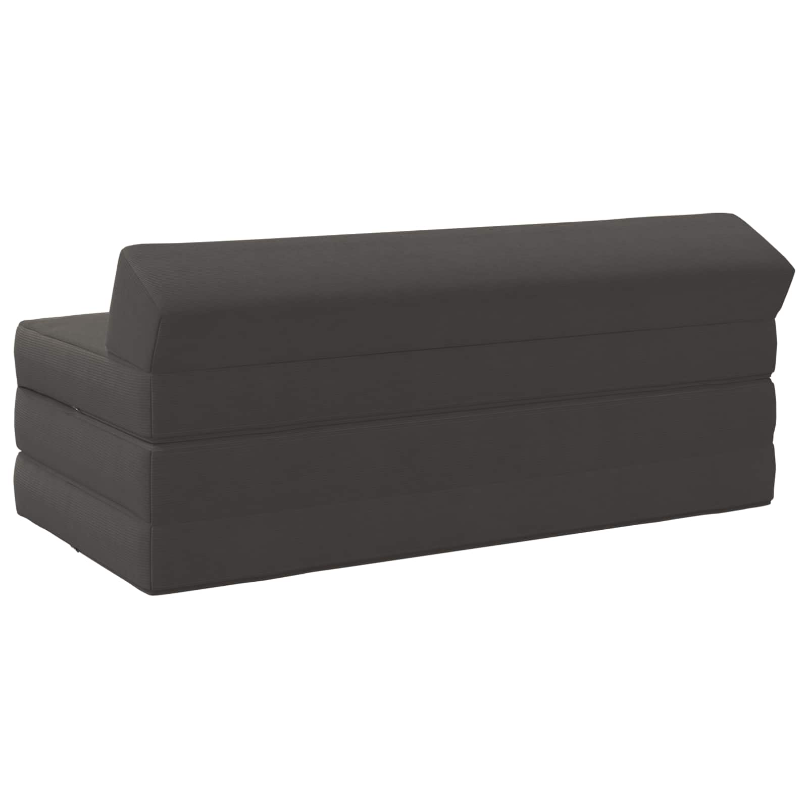 Divano Letto Pieghevole Grigio Scuro 120 x 60 x 49 cm Tessuto | homemem39