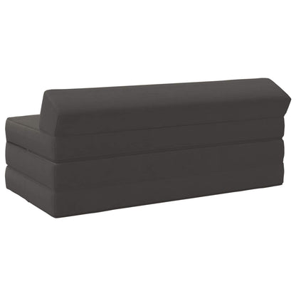 Divano Letto Pieghevole Grigio Scuro 120 x 60 x 49 cm Tessuto | homemem39