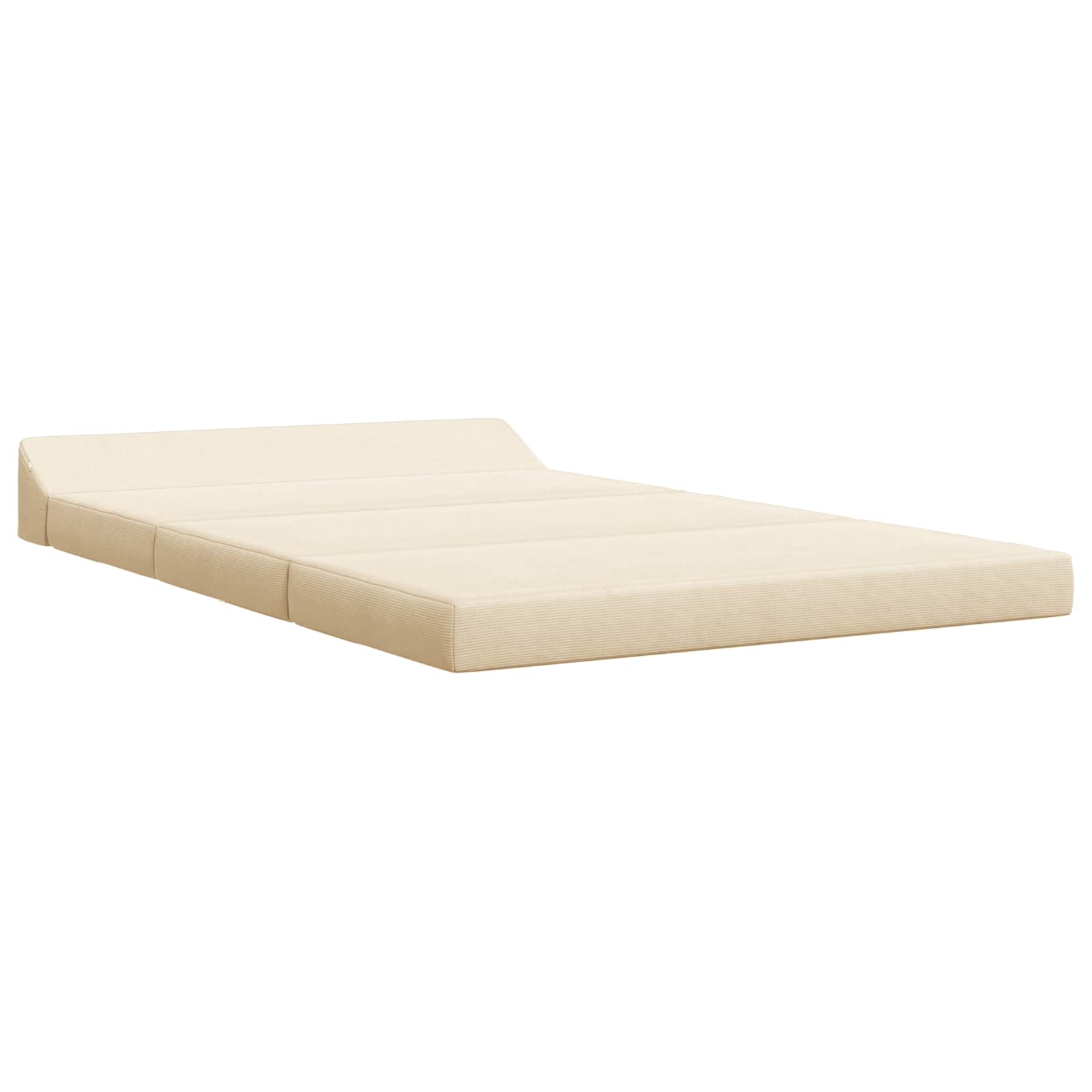 Divano Letto Pieghevole Crema 120 x 60 x 49 cm Tessuto | homemem39