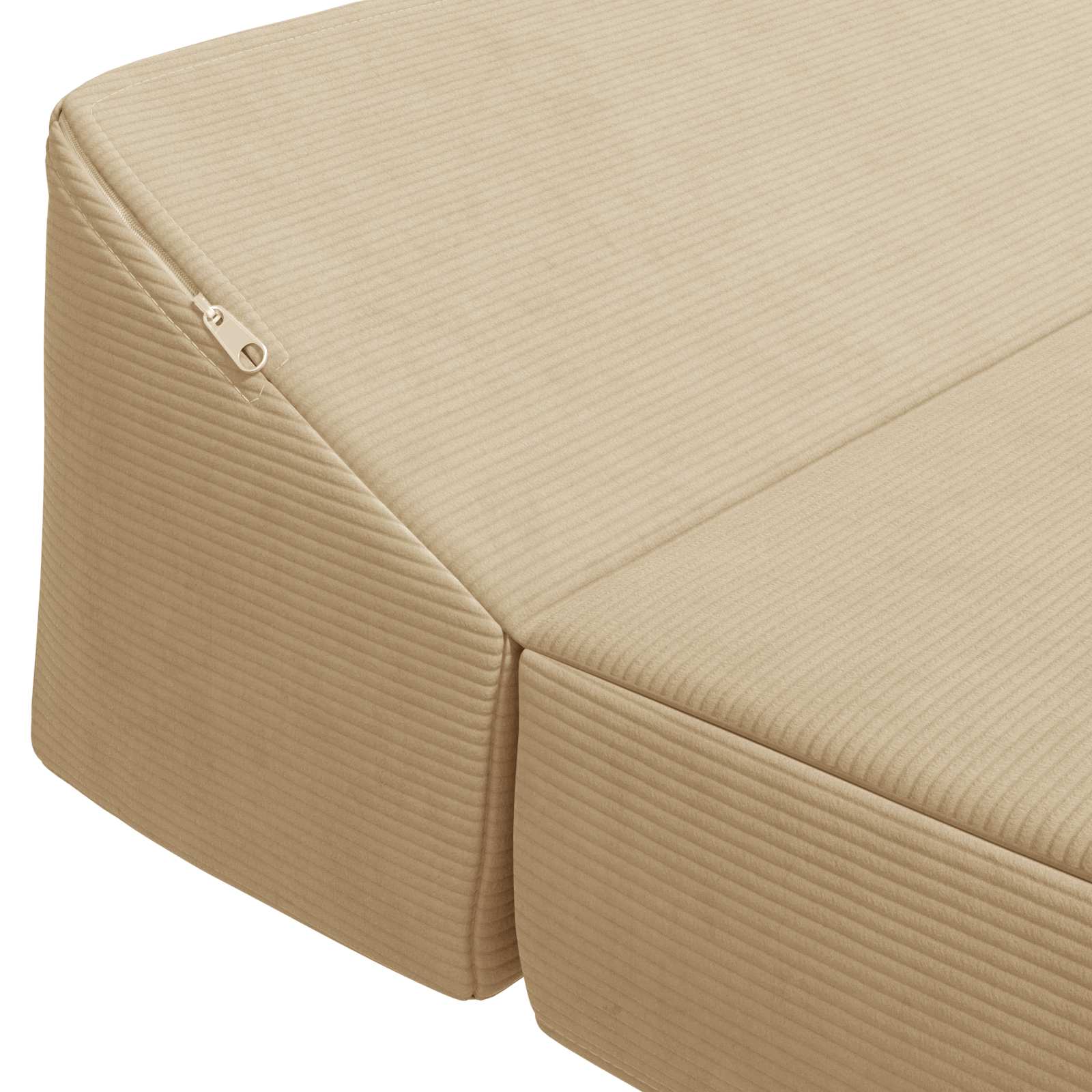 Divano Letto Pieghevole Verde Grigio 120 x 60 x 49 cm Tessuto | homemem39