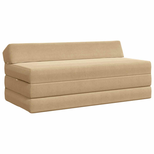 Divano Letto Pieghevole Verde Grigio 120 x 60 x 49 cm Tessuto | homemem39