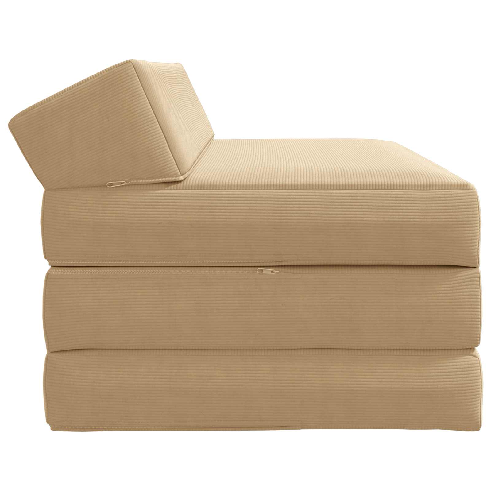 Divano Letto Pieghevole Verde Grigio 120 x 60 x 49 cm Tessuto | homemem39