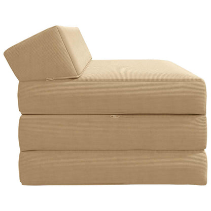 Divano Letto Pieghevole Verde Grigio 120 x 60 x 49 cm Tessuto | homemem39