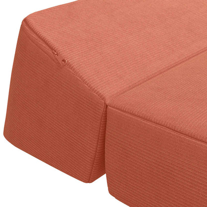 Divano Letto Pieghevole Rosso Arancio 120 x 60 x 49 cm Tessuto