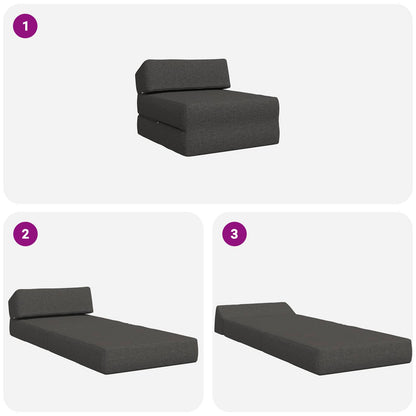 Divano Letto Pieghevole Grigio Scuro 60 x 70 x 41 cm Tessuto | homemem39