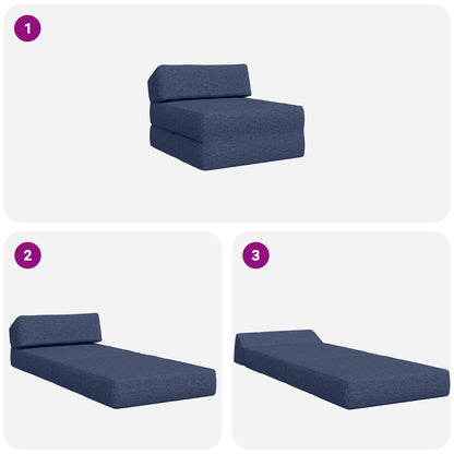 Divano Letto Pieghevole Blu 60 x 70 x 41 cm Tessuto | homemem39