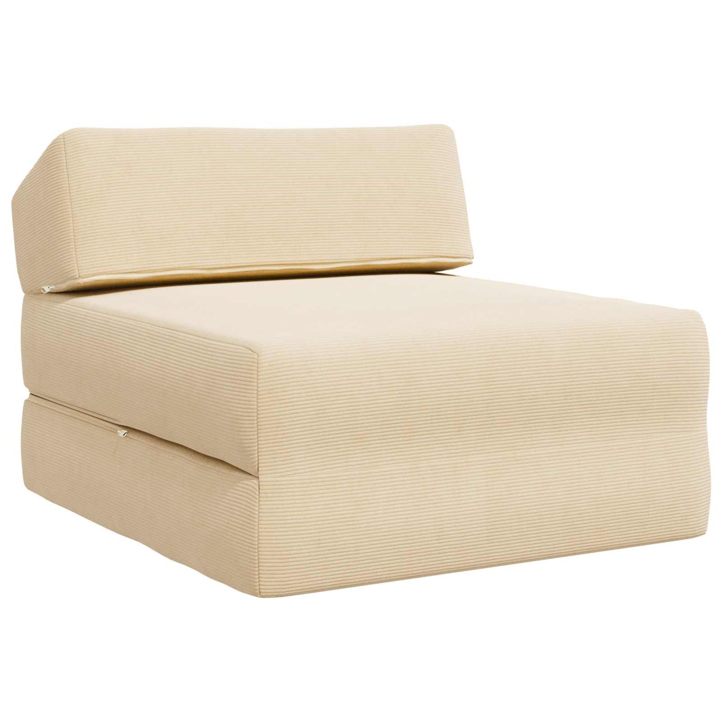 Divano Letto Pieghevole Crema 60 x 70 x 41 cm Tessuto | homemem39