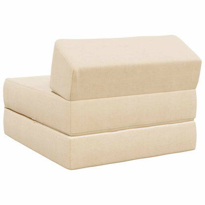 Divano Letto Pieghevole Crema 60 x 70 x 41 cm Tessuto | homemem39