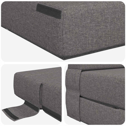 Divano Letto Pieghevole Grigio Chiaro 70 x 72 x 60 cm Tessuto | homemem39