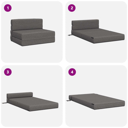 Divano Letto Pieghevole Grigio Chiaro 70 x 72 x 60 cm Tessuto | homemem39