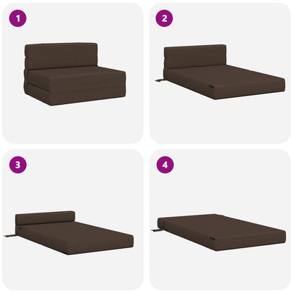Divano Letto Pieghevole Tortora 70 x 72 x 60 cm Tessuto | homemem39