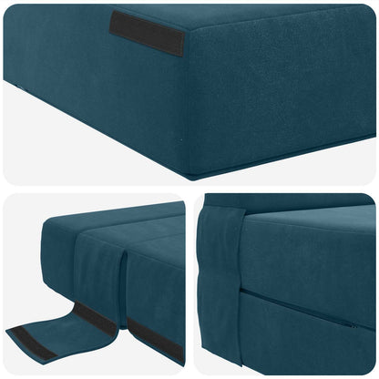 Divano Letto Pieghevole Blu 70 x 72 x 60 cm Tessuto | homemem39