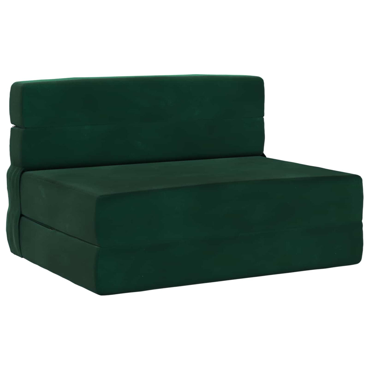 Divano Letto Pieghevole Verde Scuro 70 x 72 x 60 cm Tessuto