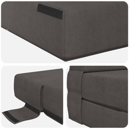 Divano Letto Pieghevole Grigio Scuro 70 x 72 x 60 cm Tessuto | homemem39