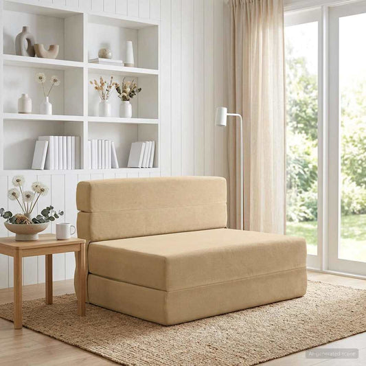 Divano Letto Pieghevole Verde Grigio 70 x 72 x 60 cm Tessuto | homemem39