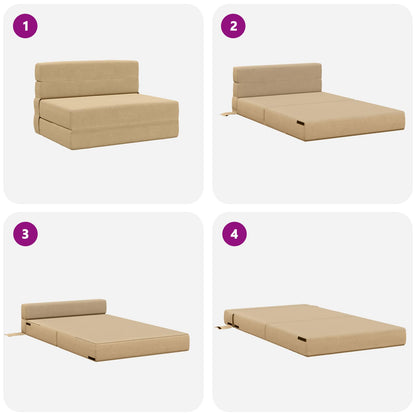 Divano Letto Pieghevole Verde Grigio 70 x 72 x 60 cm Tessuto | homemem39