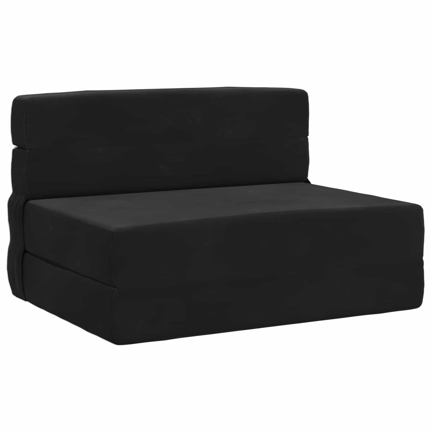 Divano Letto Pieghevole Nero 70 x 80 x 60 cm Tessuto