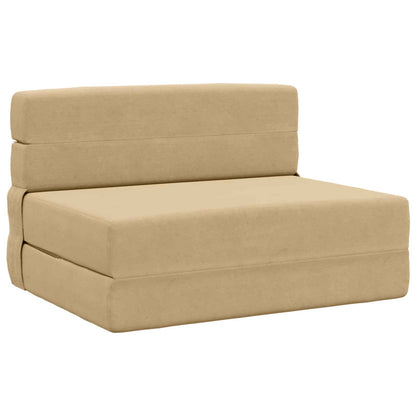 Divano Letto Pieghevole Verde Grigio 70 x 80 x 60 cm Tessuto