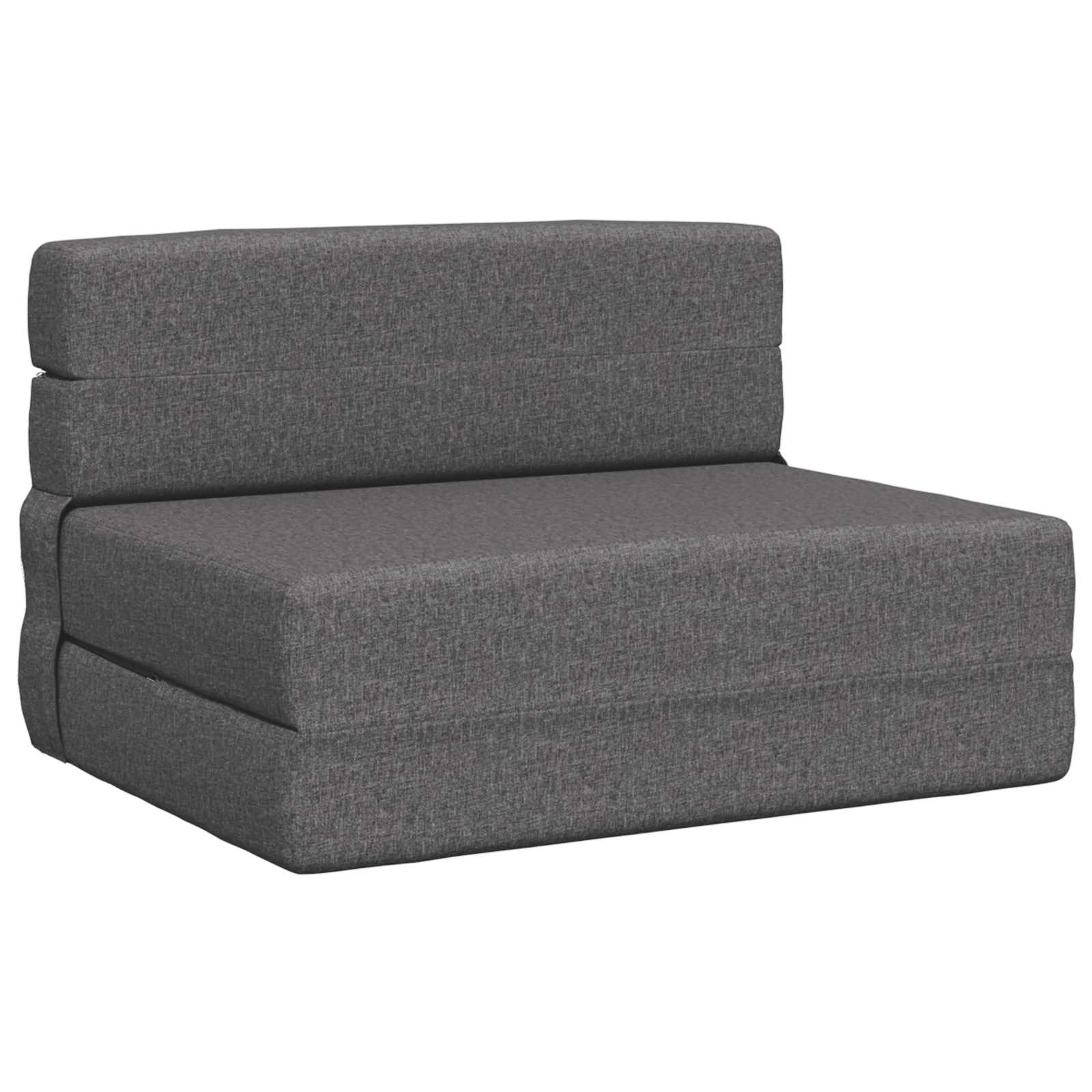 Divano Letto Pieghevole Grigio Chiaro 100 x 80 x 60 cm Tessuto | homemem39