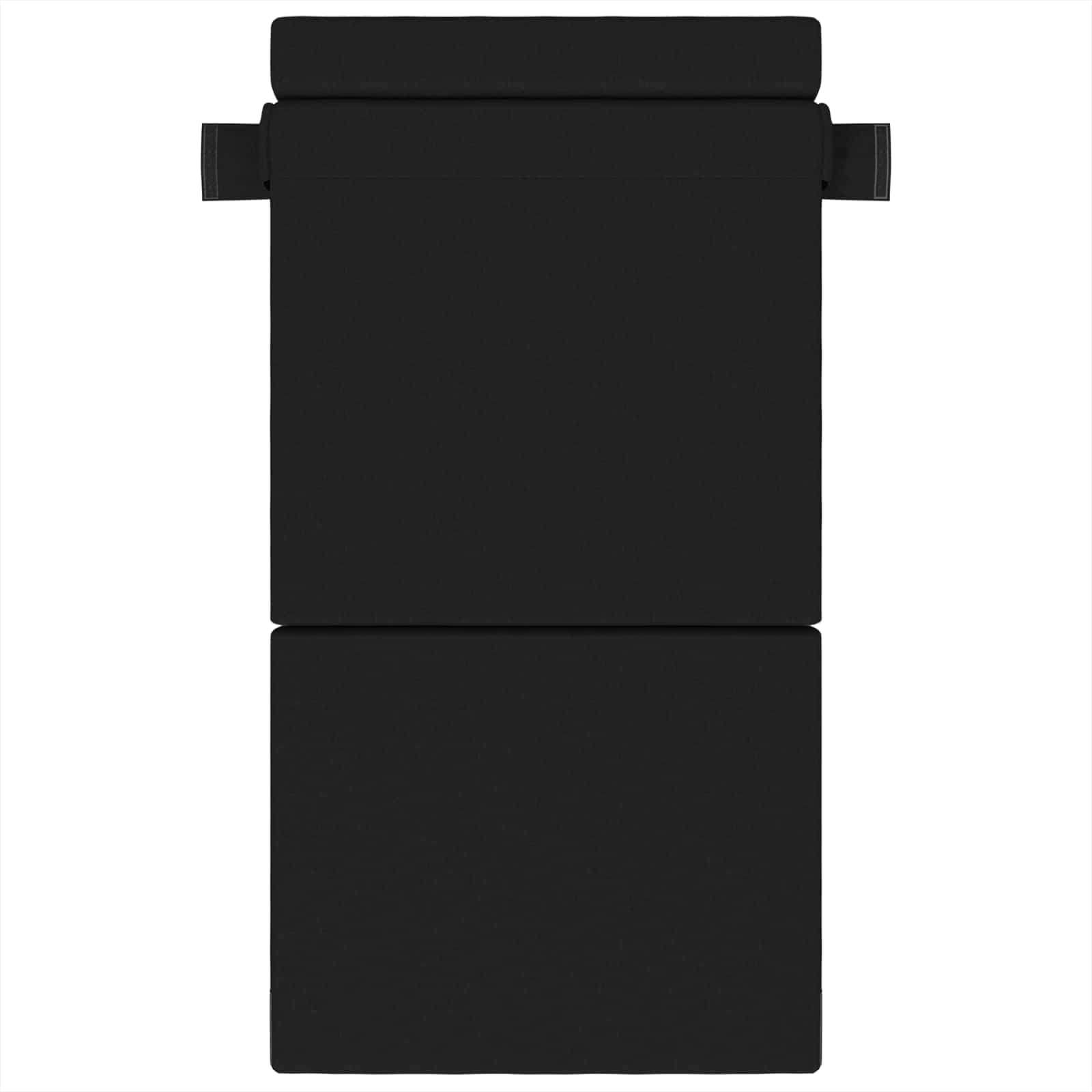 Divano Letto Pieghevole Nero 100 x 80 x 60 cm Tessuto | homemem39