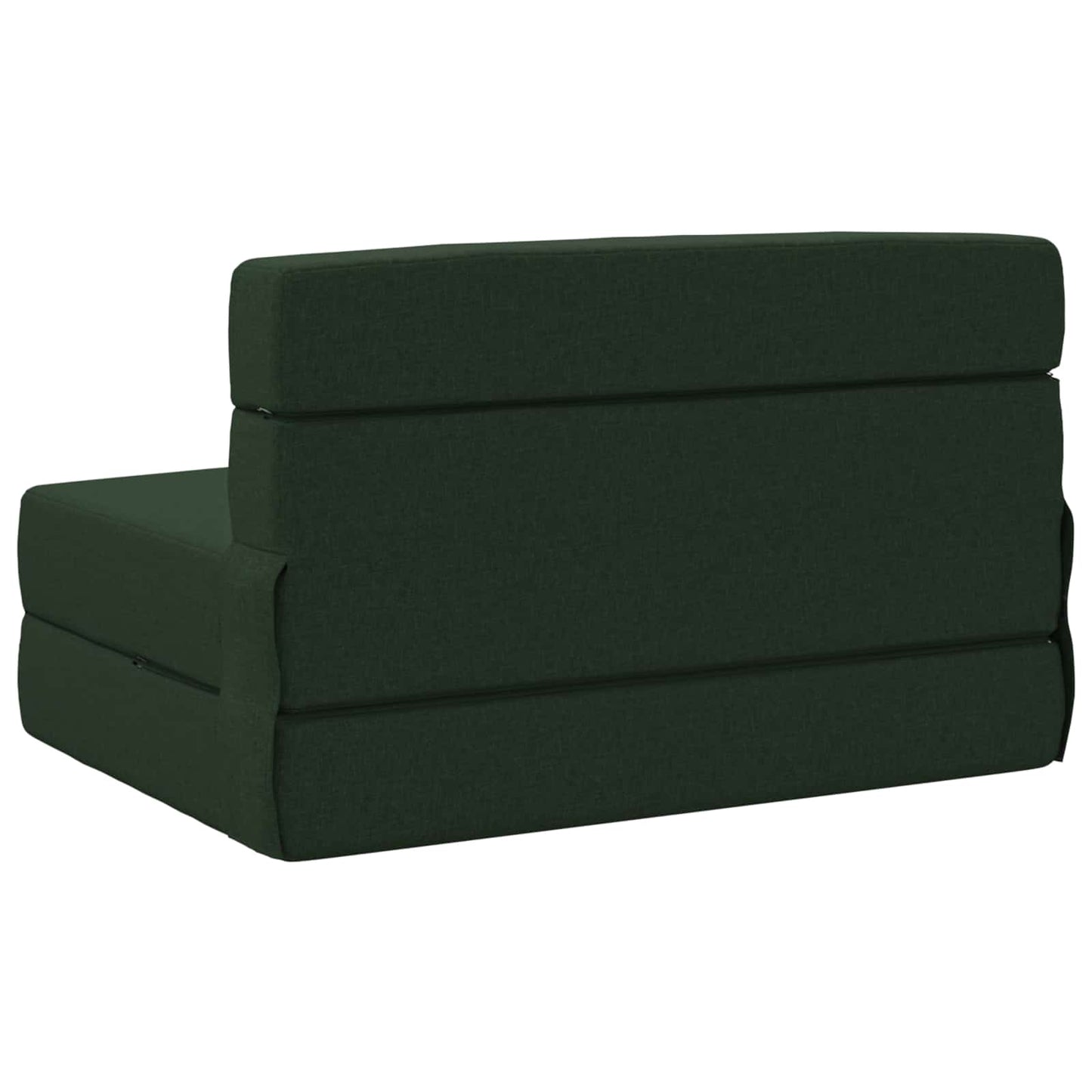 Divano Letto Pieghevole Verde Scuro 100 x 80 x 60 cm Tessuto