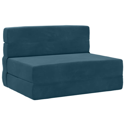 Divano Letto Pieghevole Blu 100 x 80 x 60 cm Tessuto