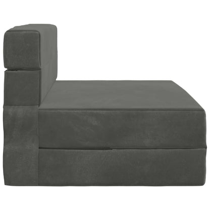 Divano Letto Pieghevole Grigio Scuro 100 x 80 x 60 cm Tessuto