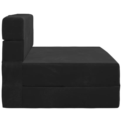 Divano Letto Pieghevole Nero 100 x 80 x 60 cm Tessuto