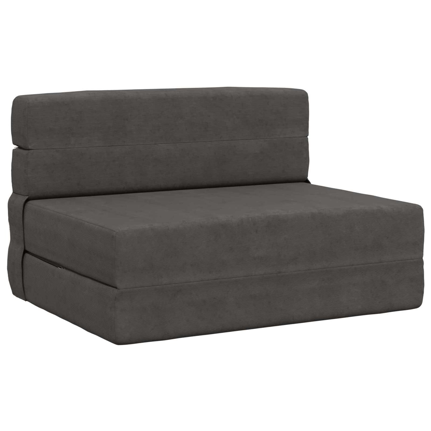 Divano Letto Pieghevole Grigio Scuro 100 x 80 x 60 cm Tessuto