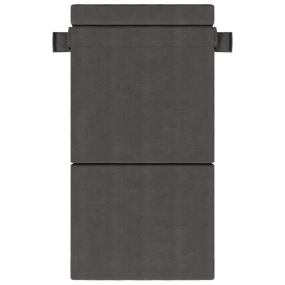 Divano Letto Pieghevole Grigio Scuro 100 x 80 x 60 cm Tessuto