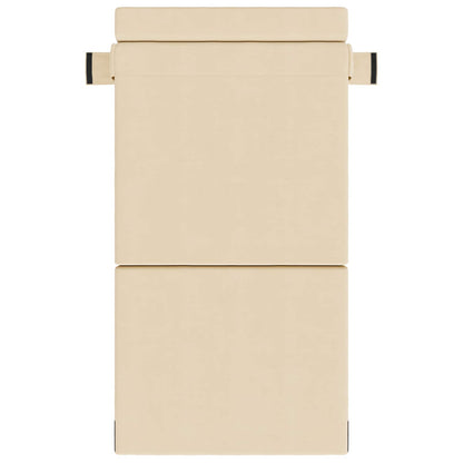 Divano Letto Pieghevole Crema 100 x 80 x 60 cm Tessuto