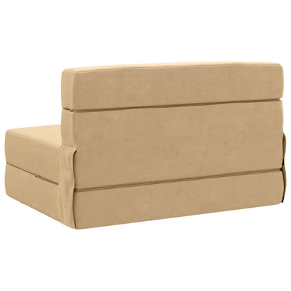 Divano Letto Pieghevole Verde Grigio 100 x 80 x 60 cm Tessuto