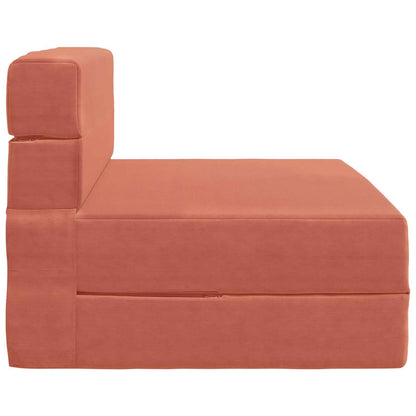 Divano Letto Pieghevole Rosso Arancio 100 x 80 x 60 cm Tessuto