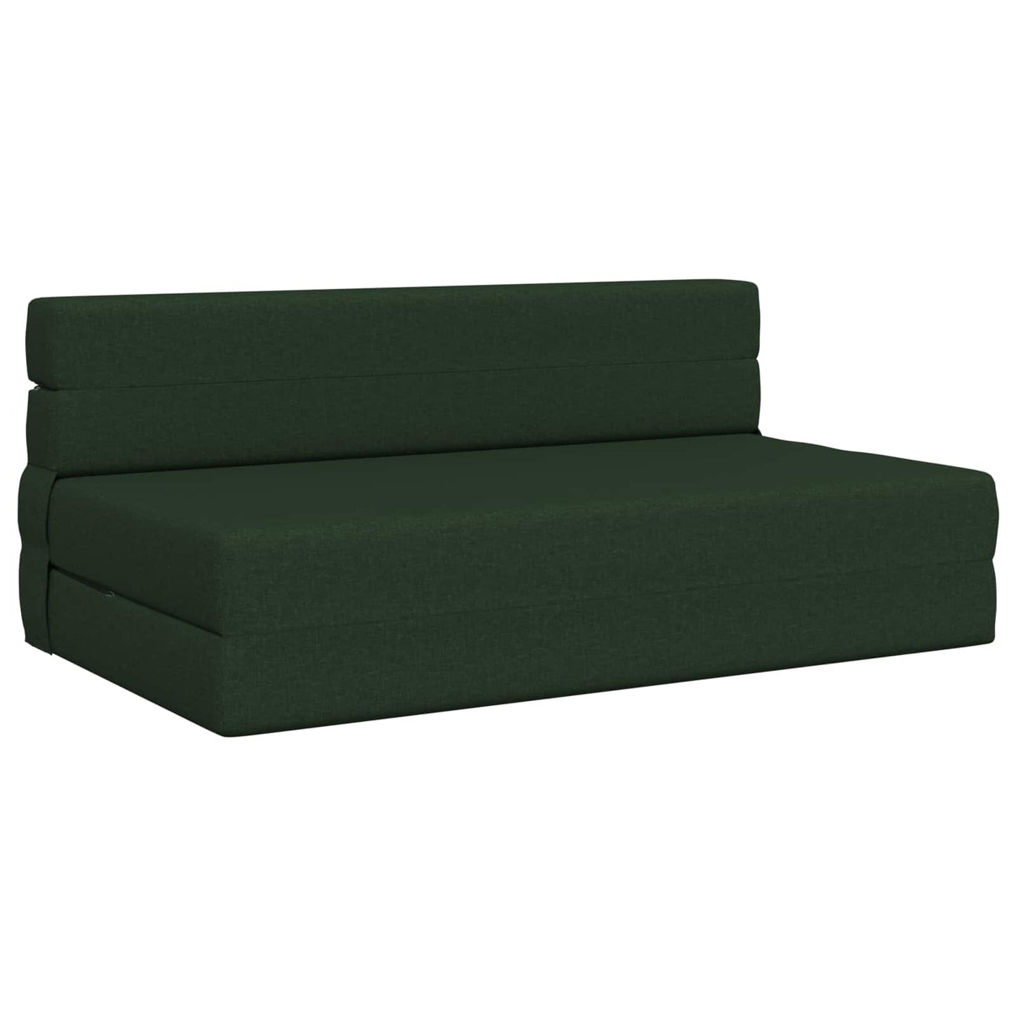 Divano Letto Pieghevole Verde Scuro 152 x 86,5 x 60 cm Tessuto | homemem39