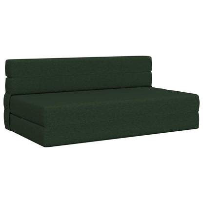 Divano Letto Pieghevole Verde Scuro 152 x 86,5 x 60 cm Tessuto | homemem39