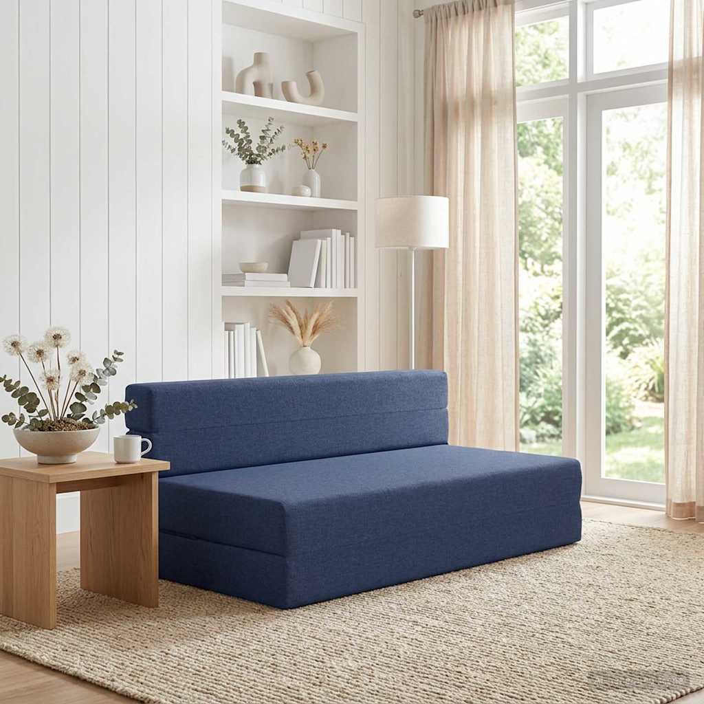Divano Letto Pieghevole Blu 152 x 86,5 x 60 cm Tessuto