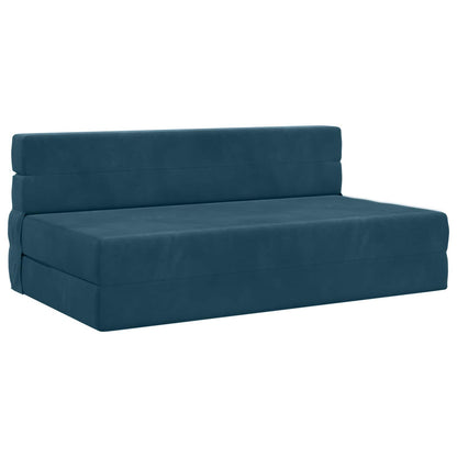 Divano Letto Pieghevole Blu 152 x 86,5 x 60 cm Tessuto | homemem39