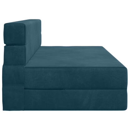 Divano Letto Pieghevole Blu 152 x 86,5 x 60 cm Tessuto | homemem39