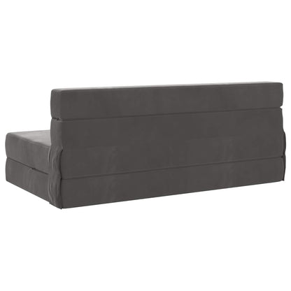Divano Letto Pieghevole Grigio Scuro 152 x 86,5 x 60 cm Tessuto | homemem39