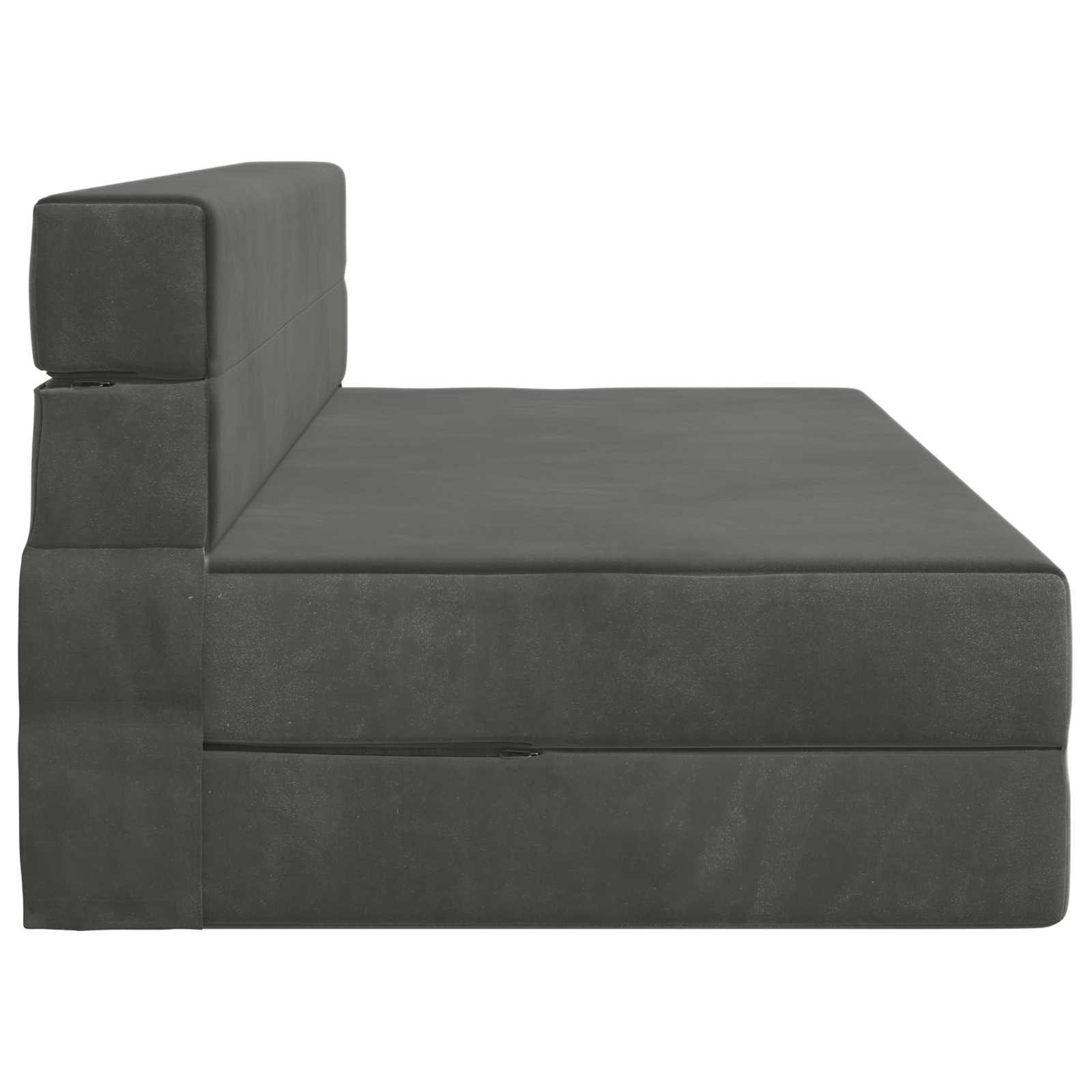 Divano Letto Pieghevole Grigio Scuro 152 x 86,5 x 60 cm Tessuto | homemem39