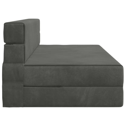 Divano Letto Pieghevole Grigio Scuro 152 x 86,5 x 60 cm Tessuto | homemem39