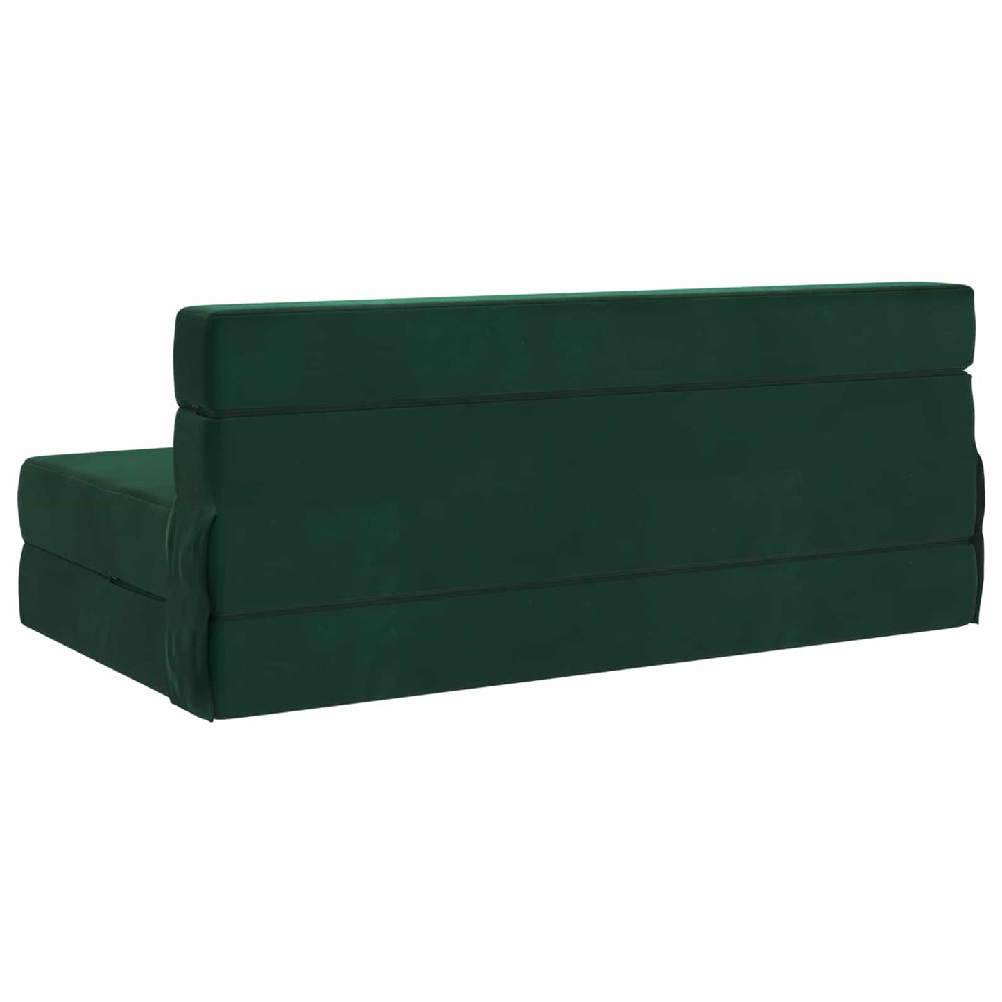 Divano Letto Pieghevole Verde Scuro 152 x 86,5 x 60 cm Tessuto