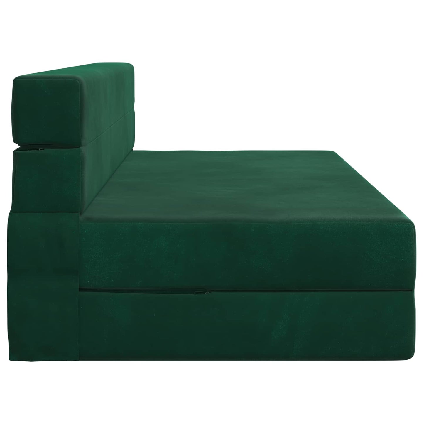 Divano Letto Pieghevole Verde Scuro 152 x 86,5 x 60 cm Tessuto | homemem39