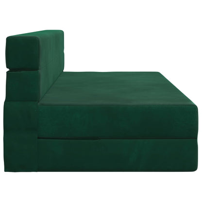 Divano Letto Pieghevole Verde Scuro 152 x 86,5 x 60 cm Tessuto | homemem39